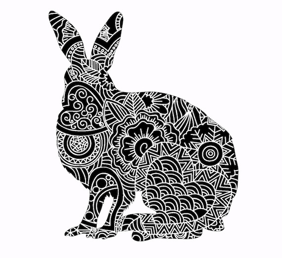 Download Rabbit Mandala Rabbit SVG Rabbit Silhouette Rabbit PNG