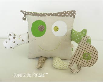 Pillow plush monster and pirate "Nartishow heart"