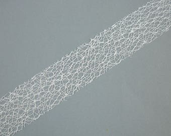 38 mm X 50 cm wide white Spider Web Ribbon