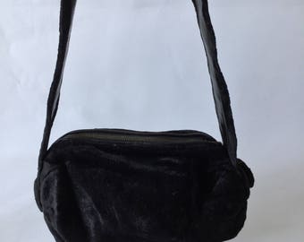 Black velvet purse | Etsy