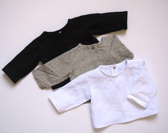 Set of 3 coats of linen and cotton baby newborn to 3 months