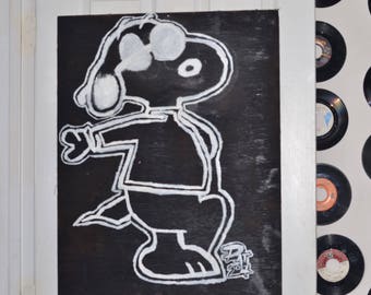 Snoopy Charlie Brown Peanuts Gang Painting