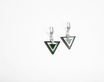 "TIKA" Green/Black earrings