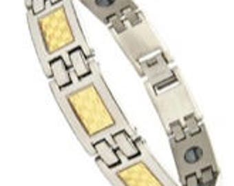 Chain Link With Gold Links
