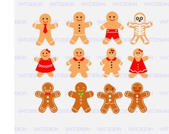 Gingerbread man svg | Etsy