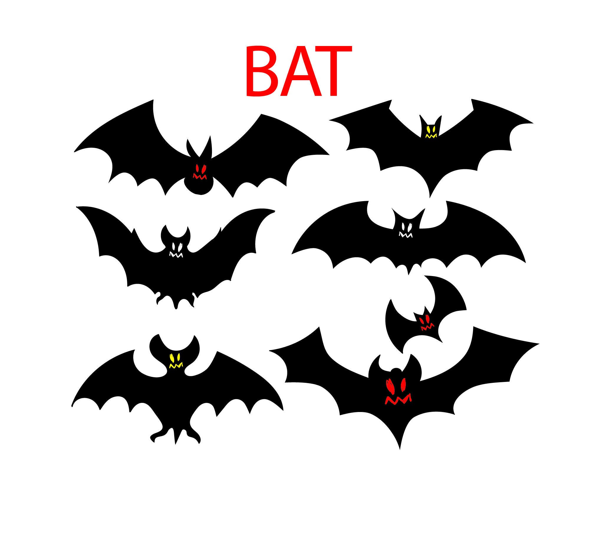 Download Halloween Bat SVG Collection Halloween Bat DXF Bat Clipart