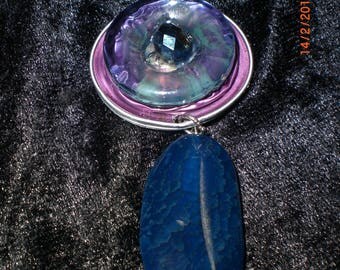 Pendant "night blue & pink dreams"