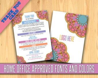 Care Cards Home Office Approved; happiness policy; Thank You Card; Care Instructions; Thank You Cards; approved fonts and colors; Printable!