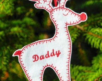 Personalised Reindeer Decoration