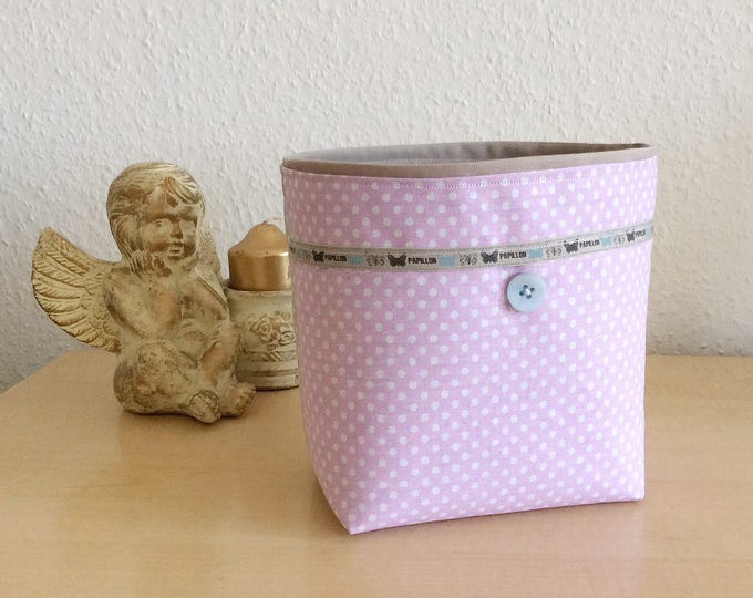 Basket, stylish storage basket, pink Oddments, woman, retro basket basket