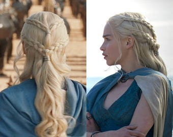 Game of Thrones Daenerys Targaryen Cosplay Wig - Synthetic Hair - Long Wavy Wig - 22-23 inch