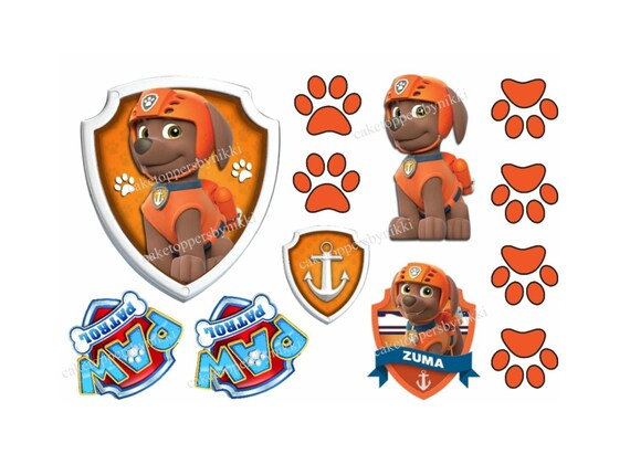 paw patrol icing figures
