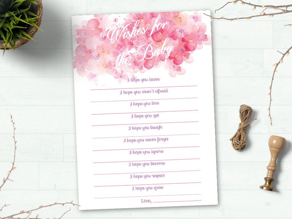 Wishes For Baby Card Baby Shower Games Baby Shower Advice Card Il Fullxfull Wishes For Baby Card Baby Shower Games Baby Shower Advice Card Girl Baby Shower Floral Baby Showerromantic Showerbaby Shower Printable P 16496html