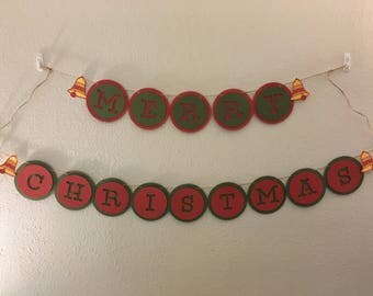 Merry christmas banner | Etsy