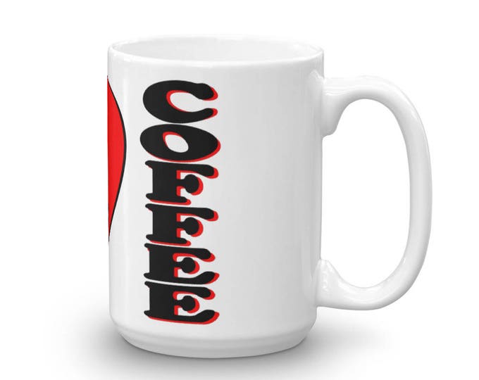 I Pick Coffee Mug, I Heart Coffee Cup, I Pick Parody, Fun Word Play, Guitar Pick Coffee Mug Design, I love Coffee Mug for Musicians