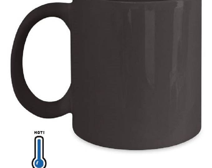 Color Changing Mug, I Heart Coffee Design Mug, Heart of Coffee Beans Coffee Mug, I Love Coffee Cup, Coffee Beans Coffee Cup, I <3 Java Jug