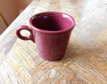 Vintage Fiesta-ware mug in the hard to find burgundy red