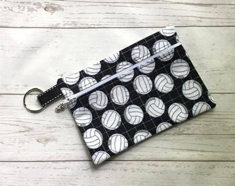 Volleyball Lover Cosmetic Bag - Volleyball Clutch Purse - Pencil Case - Volleyball Purse - Sport Make Up Bag - Volleyball Gift - Volleyball