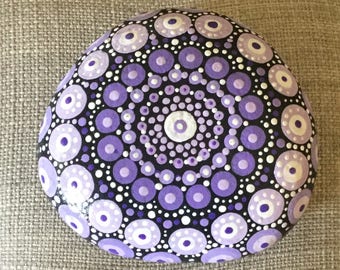 Hand painted Mandala stone, rock, paperweight