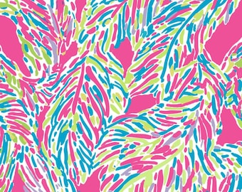 Palm Reader Pink Lilly Inspired HTV,pattern vinyl,sheet size 12"x12", Lily P adhesive printed patterned craft vinyl LP-165