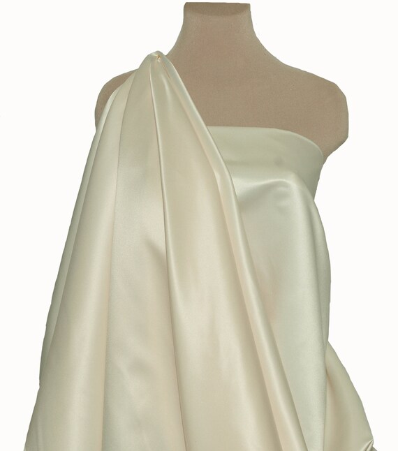 Duchess satin Fabric 60 Ivory 1114 ... bridal formal