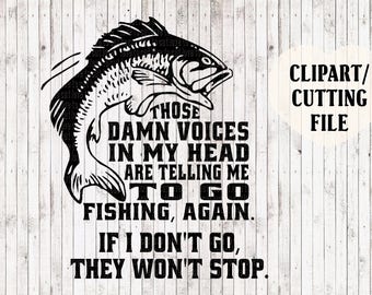 Funny fishing decal | Etsy