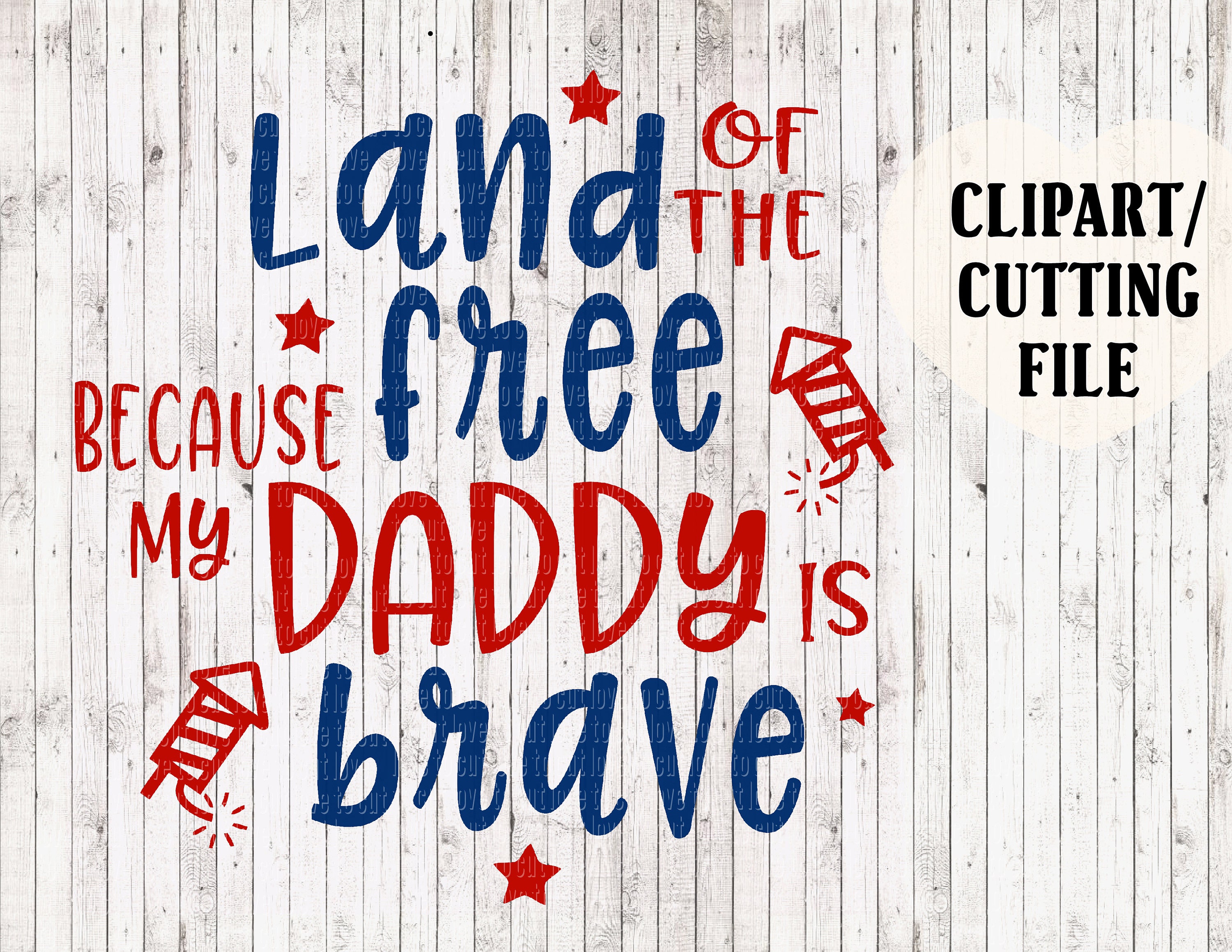 Download land of the free because my daddy is brave svg file kids svg