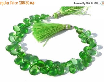 50% Off Sale Full 8 Inches -- Outrageous AAA Green Quartz Faceted Pear Briolettes Size - 7x5- 12x8mm approx