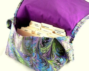 Large Coupon Organizer, Coupon Binder, Coupon Holder, Coupon Purse, Marbled Purple Fabric