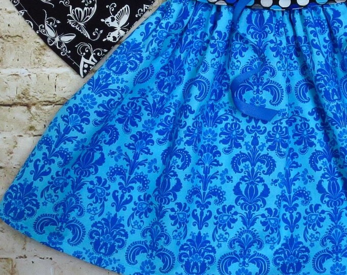 Girls Blue Dress - Summer Kimono Dress - Toddler Summer Dress - Cotton Dress - Baby Girl Dress - Mothers Day - Spring - 12 mos to 14 yrs