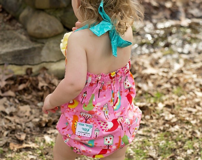 Baby Girl Romper - Floral Bubble Romper - Sunsuit - Beach Outfit - Summer Romper - Toddler Girl Romper - Birthday Outfit - 6 mos to 4 yrs