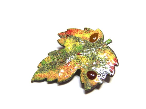 Vintage Leaf Brooch Leaf Pin Copper Pin Enamel Brooch Top Selling Jewelry Brooch Gifts for Women