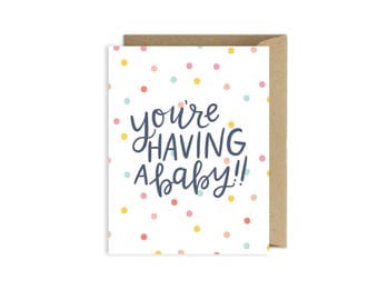 New Baby Pregnancy Card - Congraulations Card - Having a Baby Card