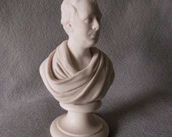 Antique Parian Porcelain Bust of Sir Walter Scott, Scottish Writer