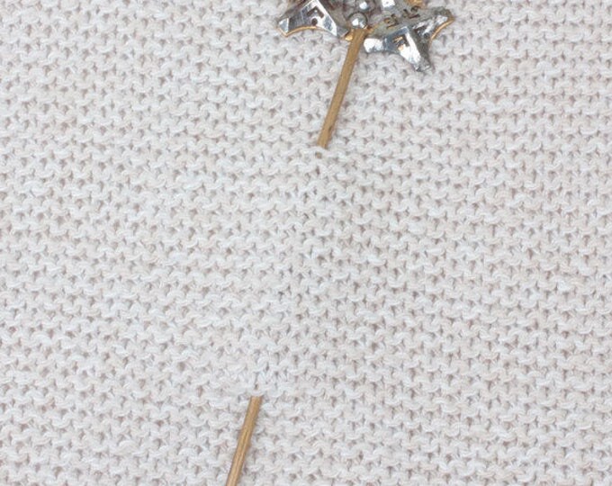 Antique Cut Steel Hat Pin Hair Pin 5 Inches Long Victorian