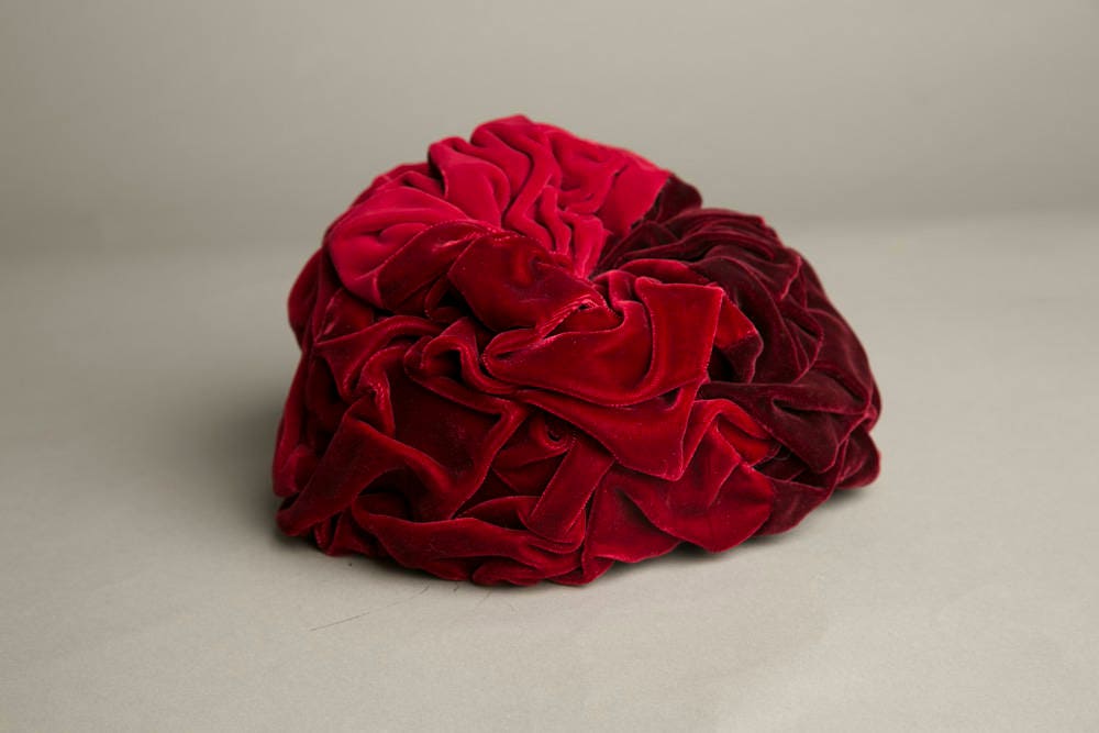 red velvet bucket hat