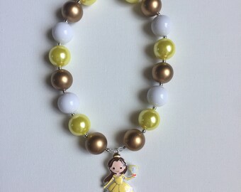 Beauty and the Beast Jewelry - Princess Belle Jewelry - Belle Bracelet - Belle Party Favor - Beauty and the Beast Party -Belle Necklace