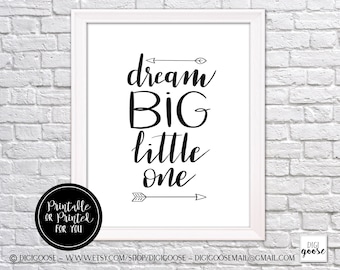 CLEARANCE!! DREAM BIG little one // instant printable // digital download // nursery decor, nursery printable, nursery art, baby shower gift