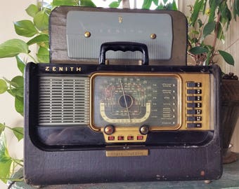 Zenith Wave Magnet Trans Oceanic Tube Radio Model H500 Short Wave