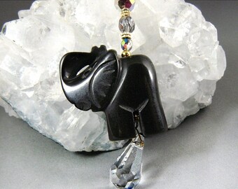LATE SHIP SALE Elephant Car Charm, Elephant Charm, Car Mirror Charm, Car Accessories, Rear View Mirror Charm, Yoga Accessory, Road Totem, Ca
