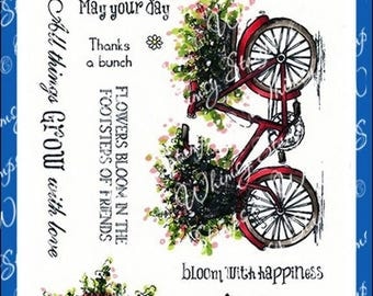 Whimsy Stamps -- Summer Blooms -- NEW -- (#2405)