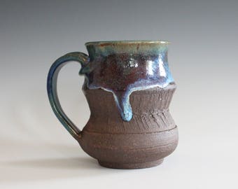 Coffee Mug, 12 oz, handthrown ceramic mug, stoneware pottery mug, unique coffee mug, stoneware mug, coffee mug pottery, pottery mug