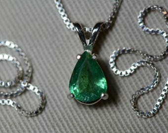 Emerald necklace | Etsy