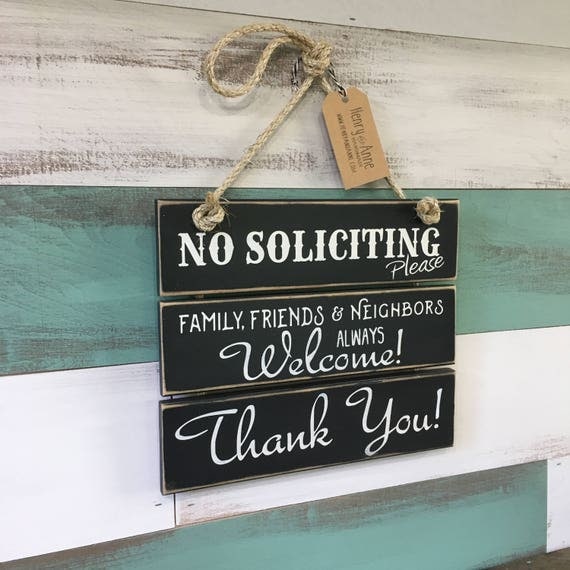 no soliciting door sign sign for front door family