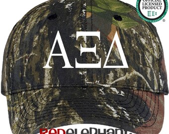 Alpha Xi Delta Hat, Monogrammed Camo Hat, Monogram Baseball Cap, Monogram Camouflage Hat, Personalized Baseball Hat, Sorority Gift, Cap