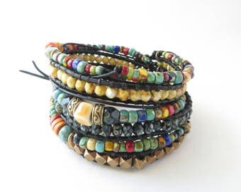 Boho Jewelry-Boho Bracelet-Bohemian Jewelry-Elegant Boho Jewelry-Boho Bracelets For Women-Bohemian Jewelry For Women-Leather Wrap Bracelet
