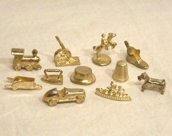 11 Monopol 1996 Deluxe Edition Board Spiel Token Gold Farbe