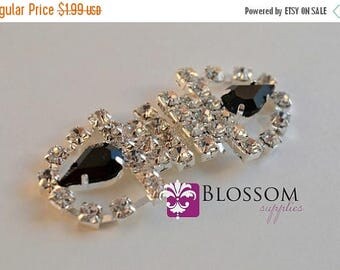 ON SALE CLEARANCE - Rhinestone Bridal Belt Buckle - Wedding Sash buckle - Clasp Closure - Diy Bridal - Vintage Inspired (Bb002)