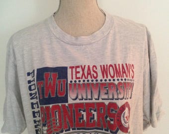 Vintage Texas Woman's University Pioneers Tshirt
