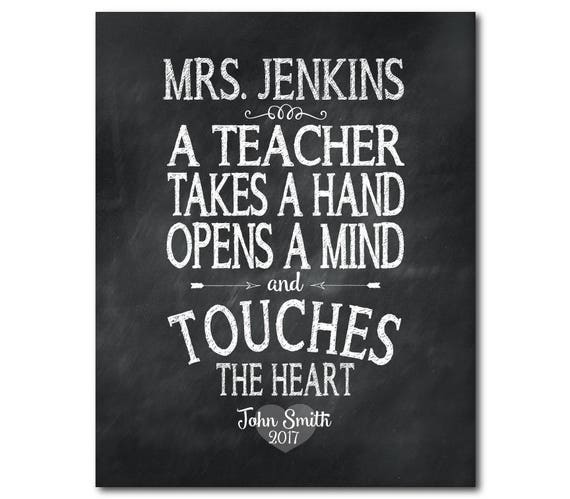 Items similar to Personalized Teacher Appreciation Gift - A teacher ...